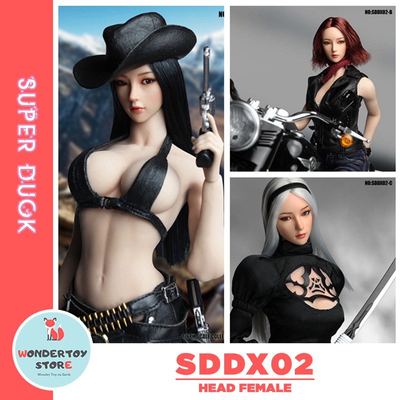 Mô hình đầu nữ Head Female SDDX02 Super Duck tỉ lệ 1/6