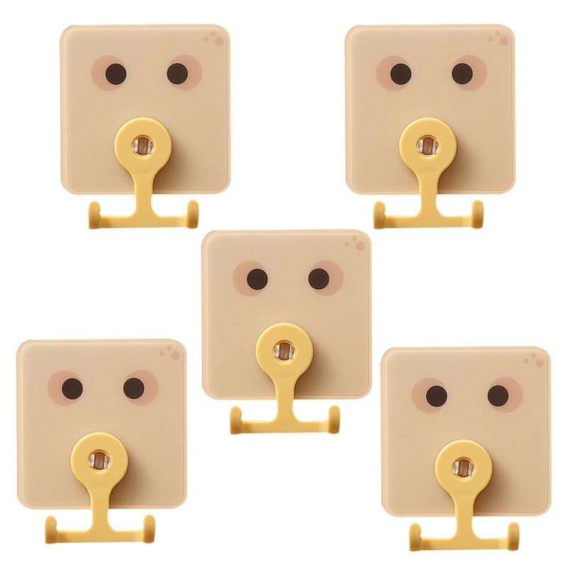 Set 5 Móc Treo Đồ Gắn Tường Thiết Kế Hai Đầu Tiện Dụng