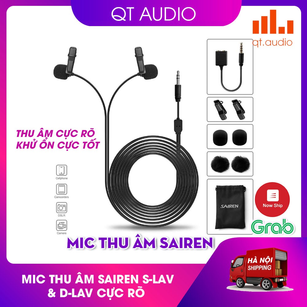 Mic thu âm Ulanzi Sairen S-lav và D-lav chuyên dùng cho vloger, youtuber, ghi âm cực rõ, khử ồn tốt