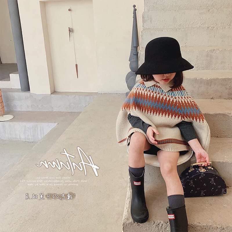 Áo len Poncho thổ cẩm