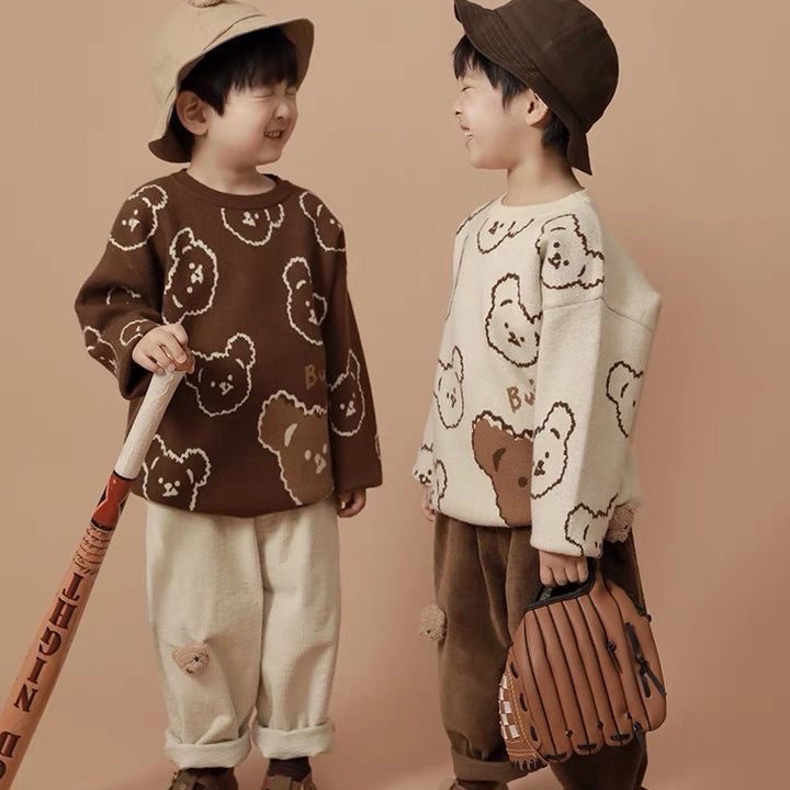 Quần dài vải nhung mềm mại thời trang xuân thu cho bé trai và gái 2021