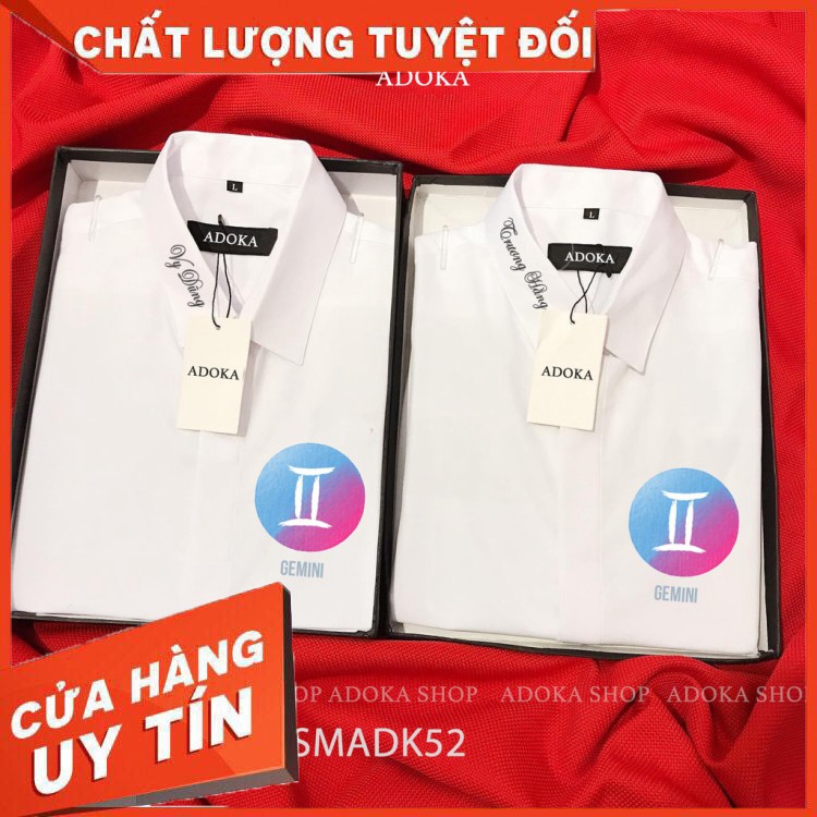 Áo Sơ Nam Nữ Đồ Đôi Dài Tay DONA KONA In Hình Cung Hoàng Đạo Chuyên Áo Cặp D1.1