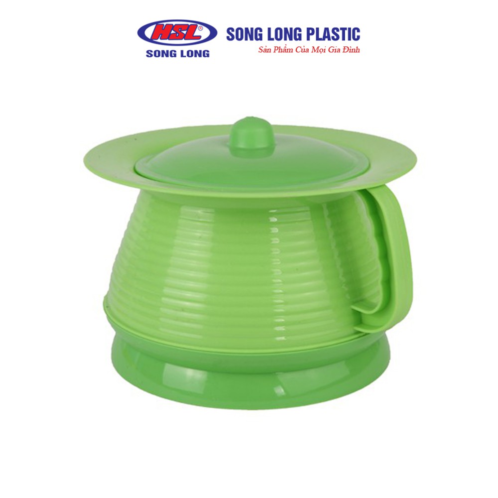 Bô vệ sinh trẻ em tròn có nắp đậy nhựa Song Long Plastic cao cấp 2218