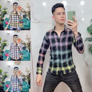 Áo sơ mi kẻ sọc caro tay dài