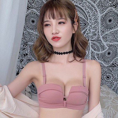 Áo ngực nữ nâng ngực chất cotton mềm - Áo lót nữ không gọng tạo khe quyến rủ VALICA A590