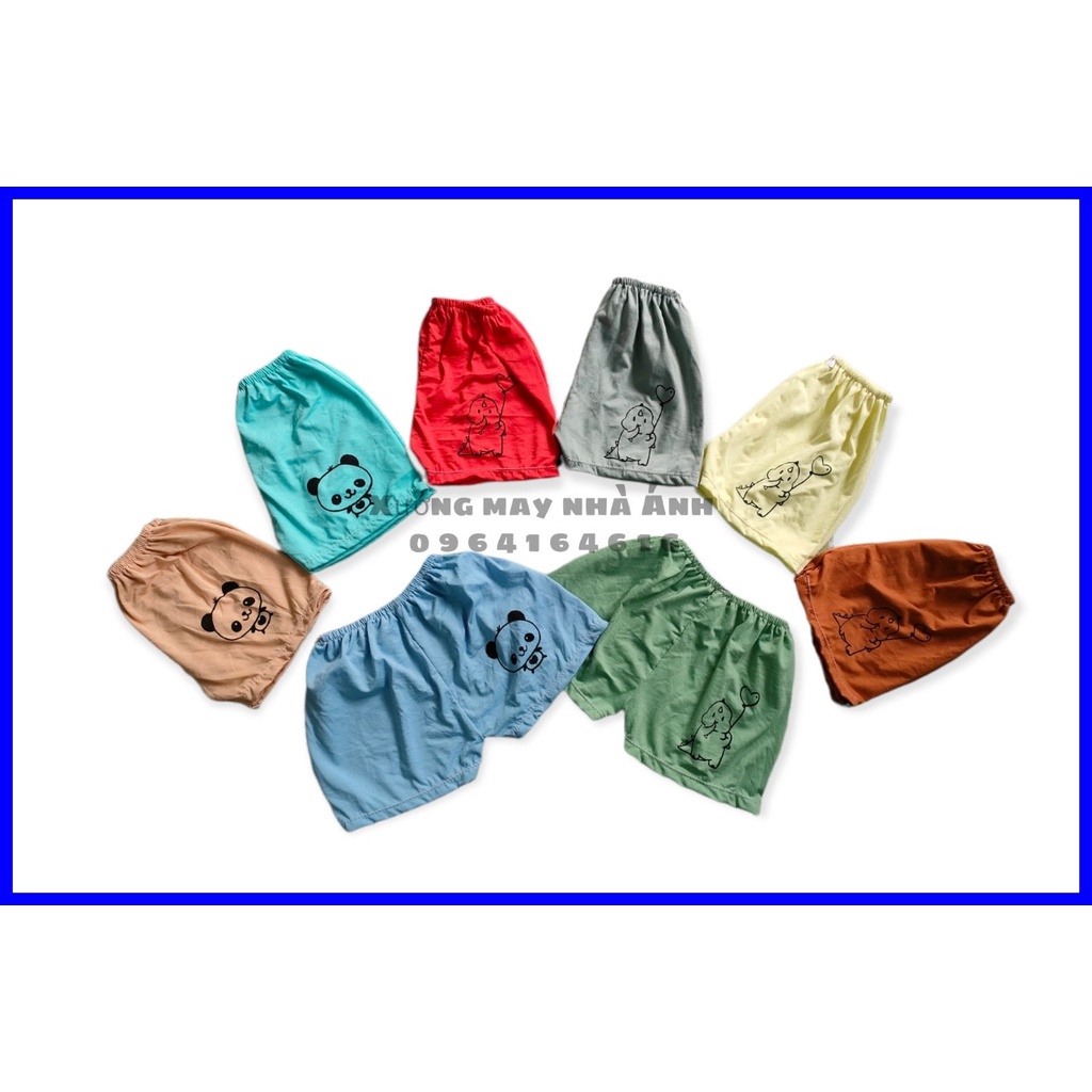 Set 10 quần đùi màu in hình cho bé