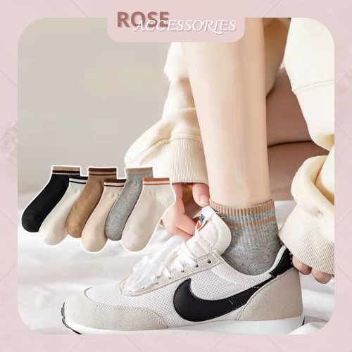 Tất nữ cổ ngắn họa tiết nhiều màu chất liệu mềm mại phong cách Ulzzang Rose.Acessories mã TN02