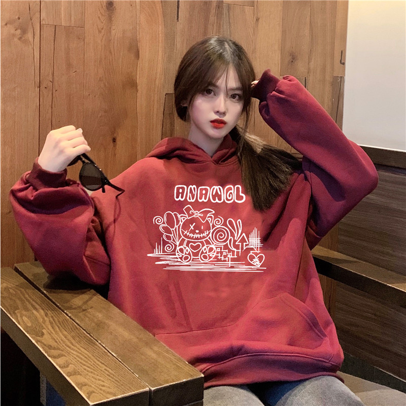 NRVP Áo sweater thu đông xu hướng mới tay dài dáng rộng cho nữ