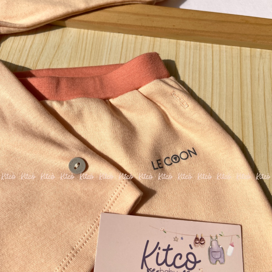 LE COON Bộ đồ cúc bấm nẹp giữa