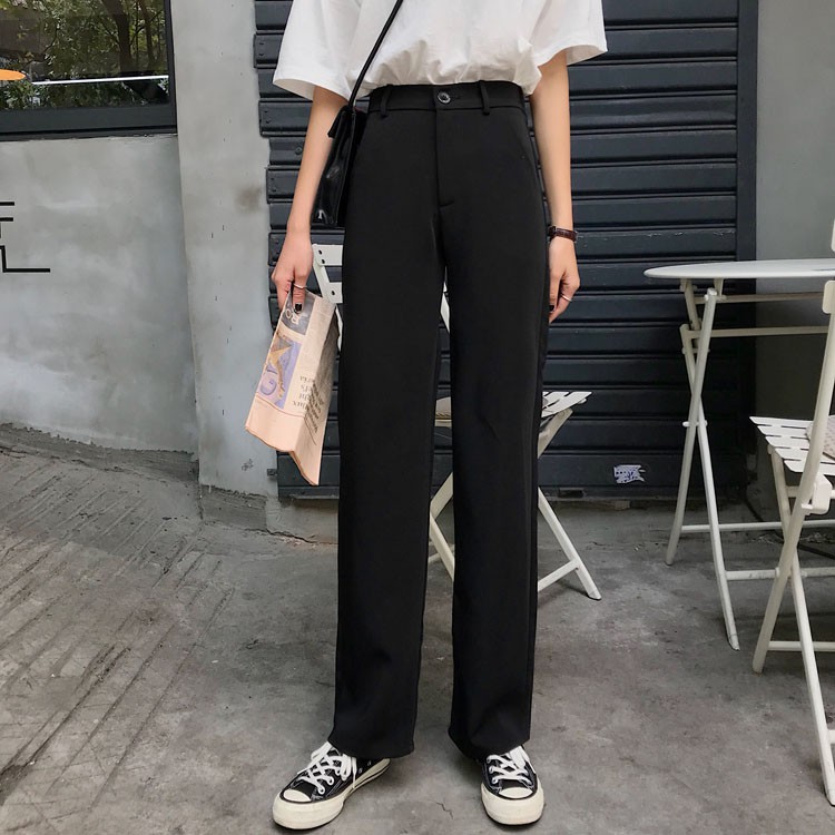 Quần SUXI ống rộng lưng thun cao phong cách Hàn Quốc thời trang dành cho nữ