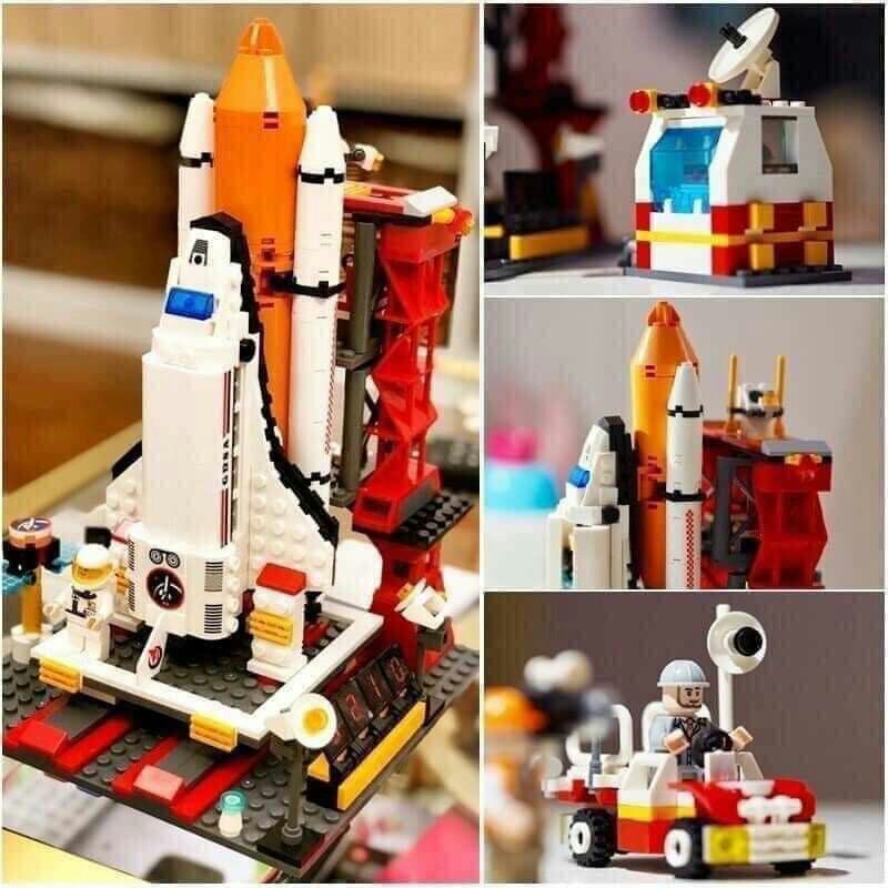 Bộ lắp ghép Lego Tàu Vũ Trụ Không Gian 679 chi tiết siêu nét đẹp, khơi sáng tạo cho bé (Hộp xanh Gudi chuẩn xịn)
