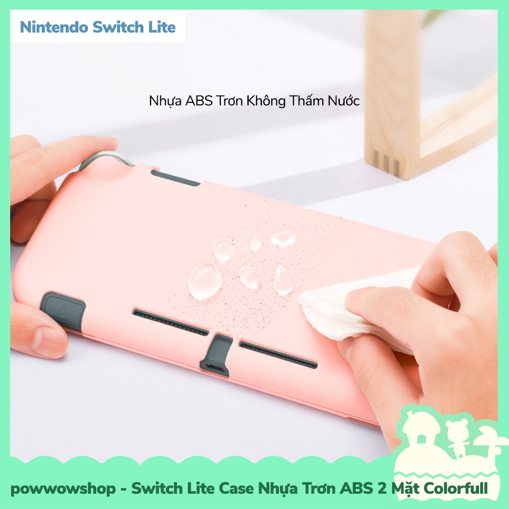 [Sẵn VN - Hỏa Tốc] Switch Lite Case Ốp Nhựa Trơn ABS 2 Mặt Cho Máy Game Nintendo Switch Lite Colorful