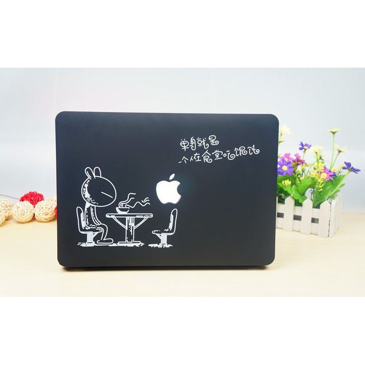 Ốp MacBook Air 13,3 inch ( A1369 / A1466 )_Thỏ uống cafe