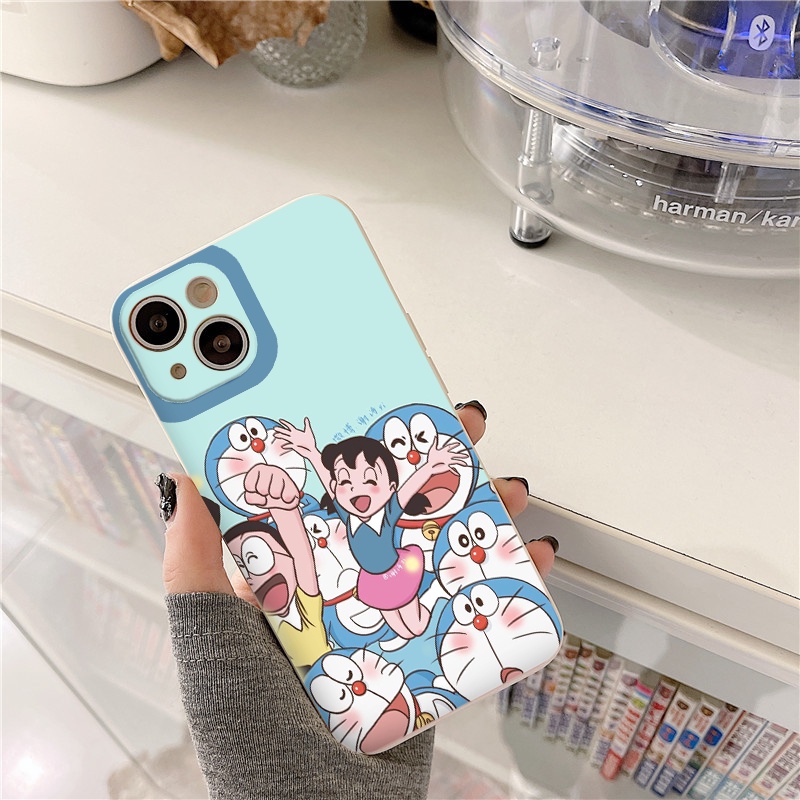 Ốp iphone cạnh vuông nhóm bạn Mèo máy Do.R.e.MON cho ip 6/8/7/plus/x/xr/xsmax/12 pro max/11pro max/13 pro max-nt013