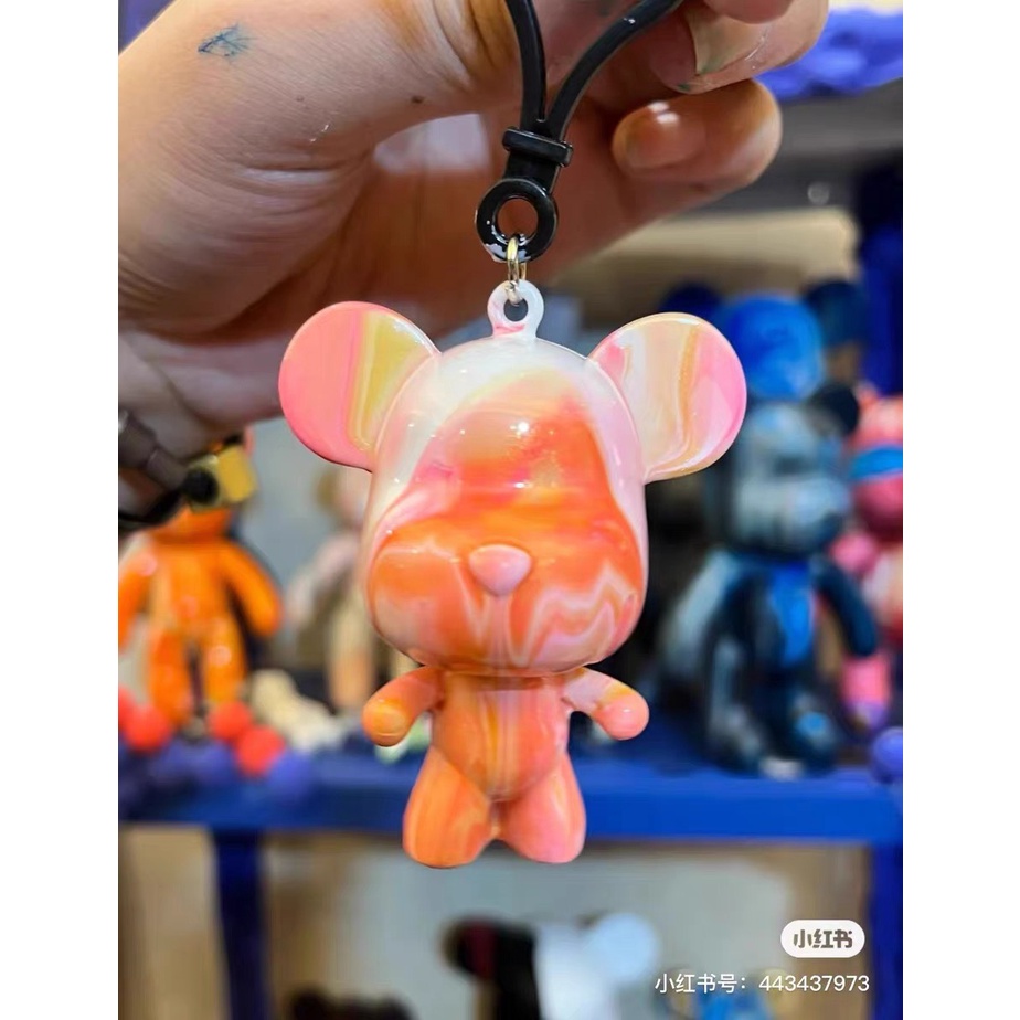 Set đồ chơi DIY móc khóa BearBrick hot trend nhiều màu sắc, gấu đổ màu móc khóa Master Kids