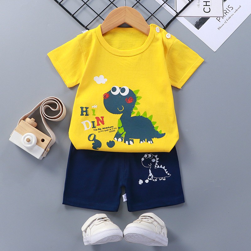 Bộ quần áo cho bé chất cotton thoáng mát