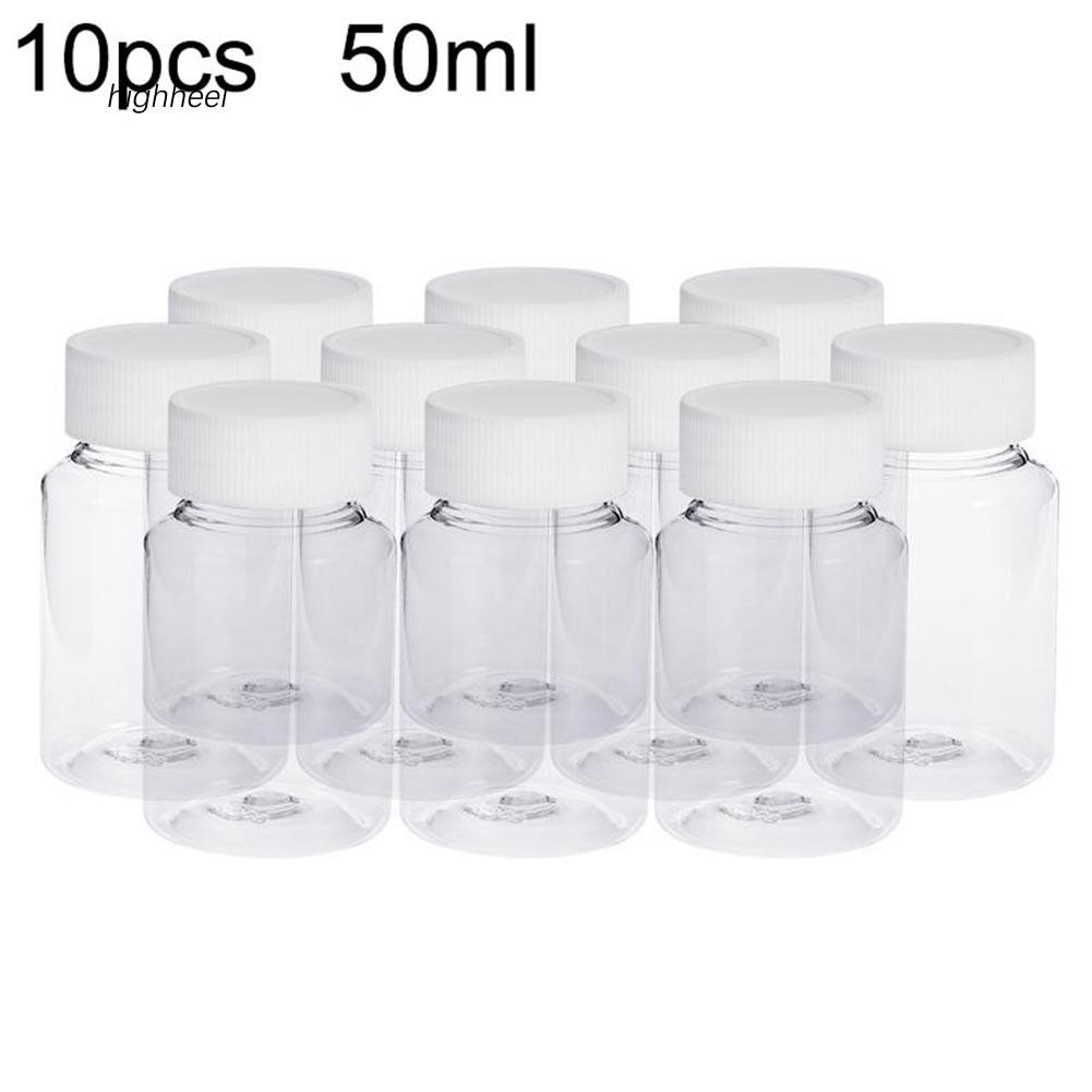 10 lọ trong suốt đựng thuốc 50ml