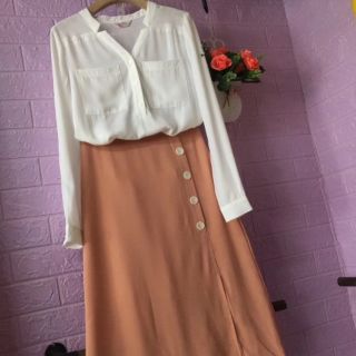 Set chân váy dáng dài công sở