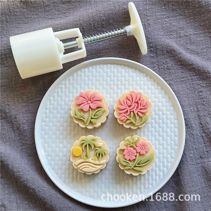 Khuôn trung thu lò xo 50g các mẫu