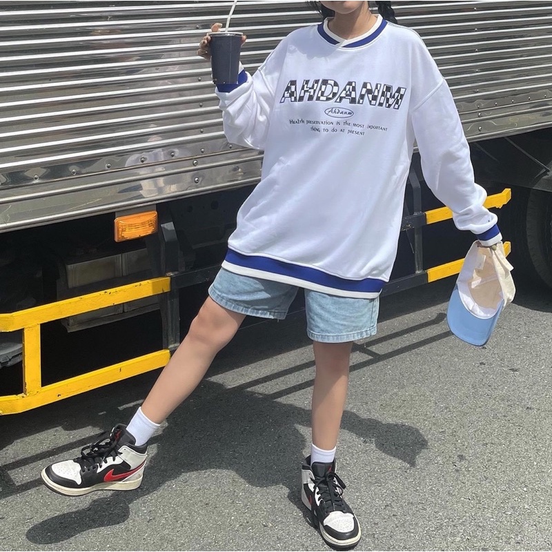 Áo Sweater Nữ Form Rộng CHAN Vải Nỉ Bông Phong Cách Ulzzang – 84unisex