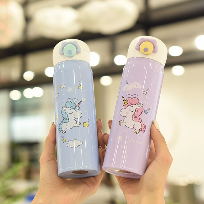 HCM - Bình giữ nhiệt ngựa Pony pastel ngọt ngào kute 500ml