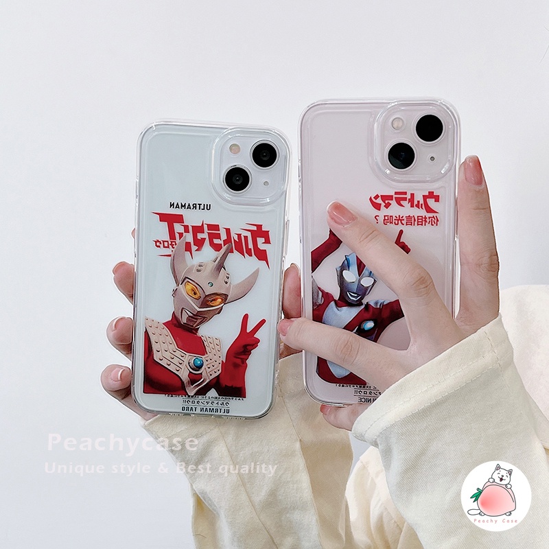 Ốp Điện Thoại TPU Mềm Trong Suốt In Hình Ultraman Chống Bụi Cho iPhone 13 12 Pro Max 11 Xr Xs Max X 7 8 Plus