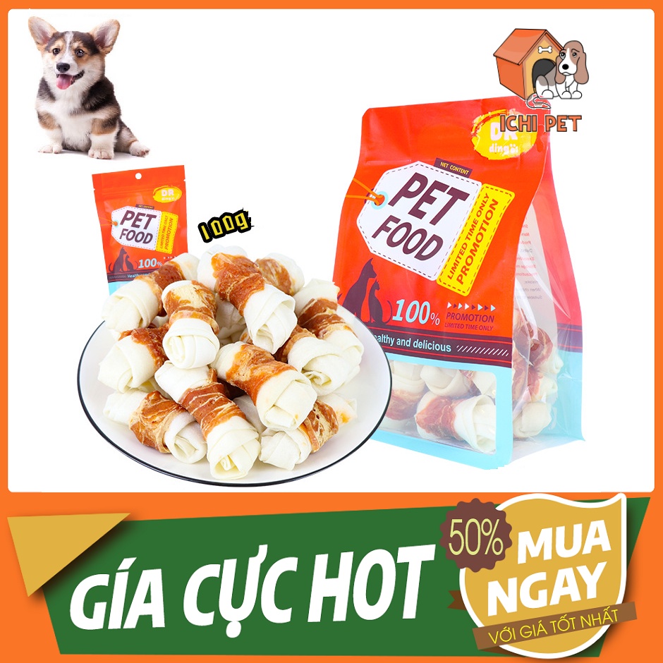 BÁNH THƯỞNG PETFOOD XƯƠNG GẶM  DA BÒ- HỖ TRỢ VIỆC HUẤN LUYỆN CHÓ -LÀM SẠCH RĂNG CHÓ