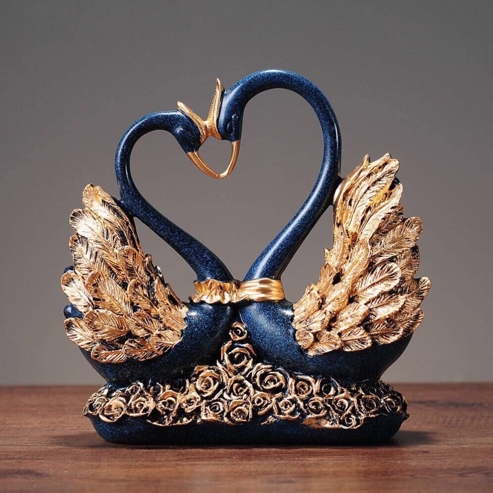 Tượng thiên nga nhỏ xinh cao 16cm, đồ decor dẹp trang hoàng nhà cửa