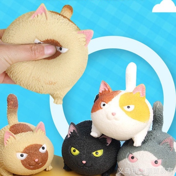 GUDETAMA SQUIShY CON MÈO MẬP Ú TỨC GIẬN cực đáng yêu bóp xả stress giảm căng thẳng mochi slime
