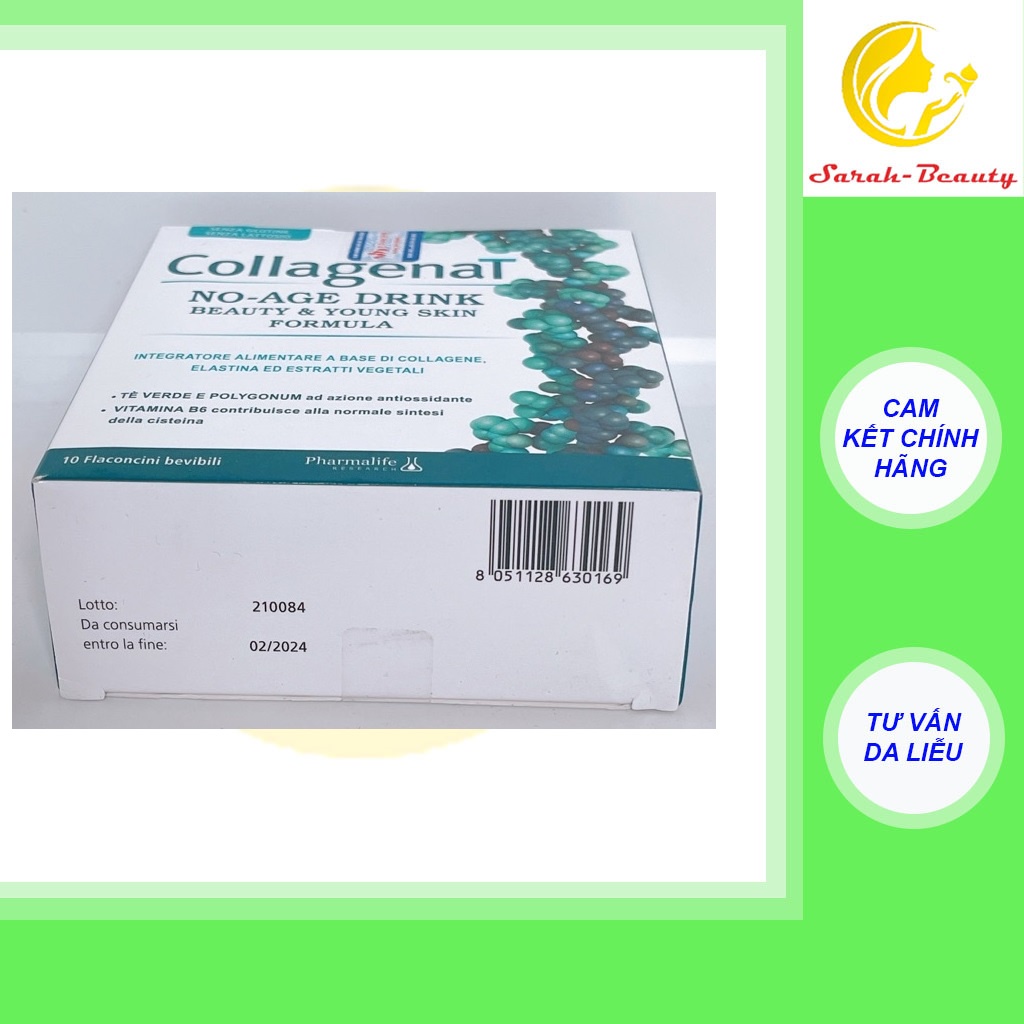 [CHÍNH HÃNG] CollagenaT - collagen thủy phân từ đại dương giúp trẻ hóa da và đẹp da nhập khẩu Ý 10 ống x 25ml