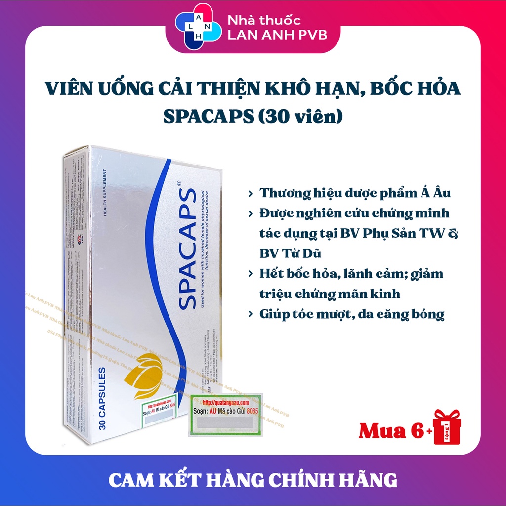 SPACAPS - Tăng tiết dịch nhờn, cải thiện ham muốn nữ giới.