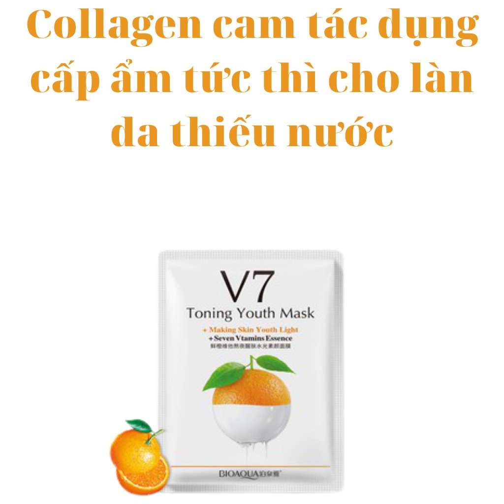 Mặt nạ giấy dưỡng trắng da cấp ẩm nước hoa quả da dầu mụn V7 BIOAQUA nội địa Trung | WebRaoVat - webraovat.net.vn