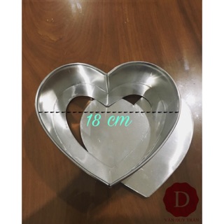 Khuôn nhôm tim đáy rời 18cm