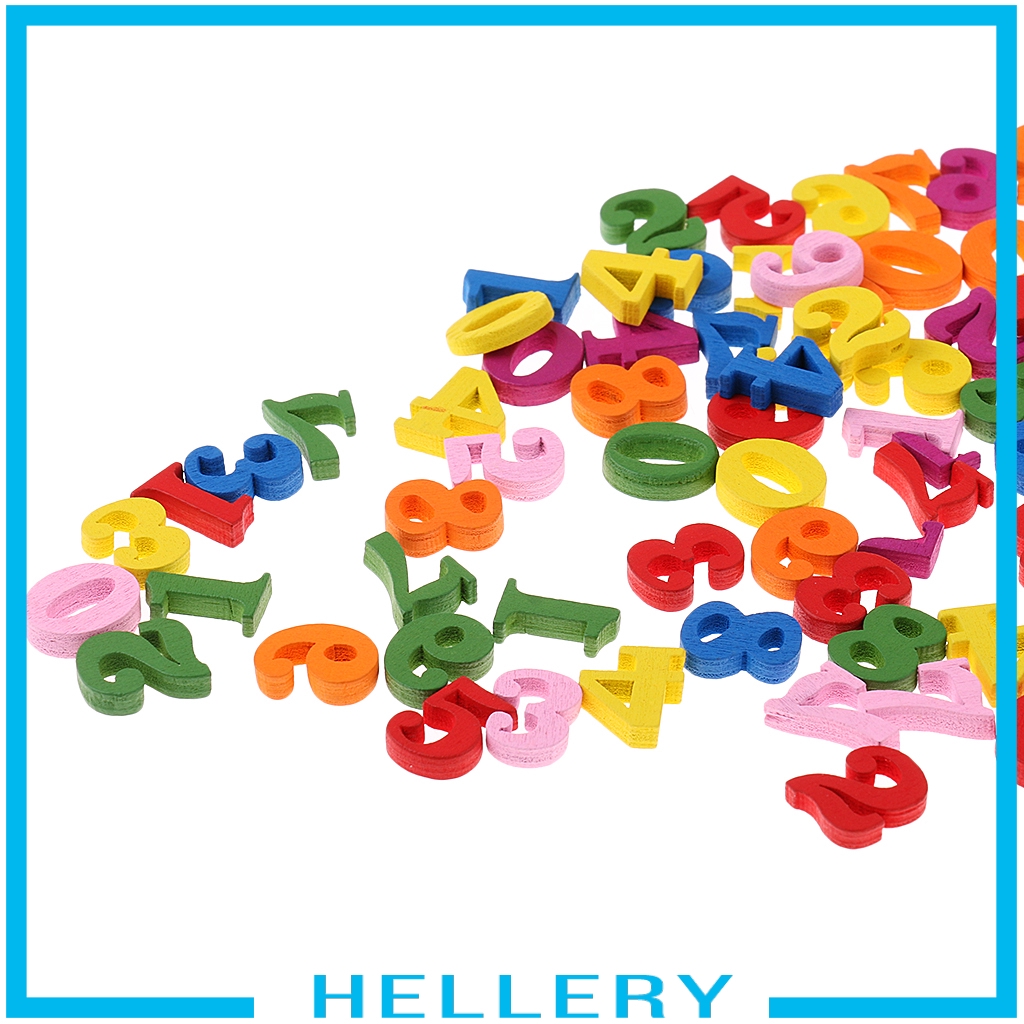 Bộ 100 Số Đếm Từ 0 Đến 9 Bằng Gỗ Nhiều Màu Sắc Dành Cho Bé Học Toán