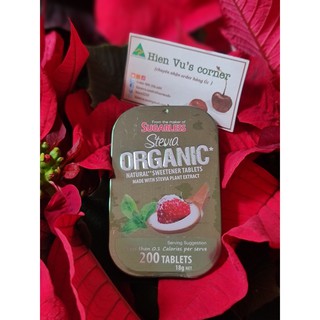 Đường dành cho người tiểu đường/ăn kiêng keto/ pha chế STEVIA Organic Úc hộp 200 viên hoặc equal 400 viên (tiện bỏ túi)