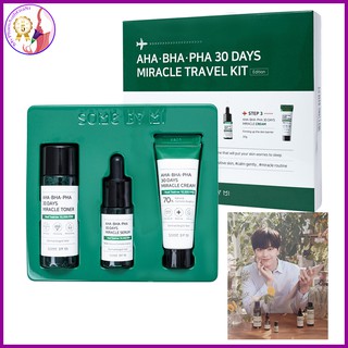 Set dưỡng da ngăn ngừa mụn some by mi 30 days miracle travel kit