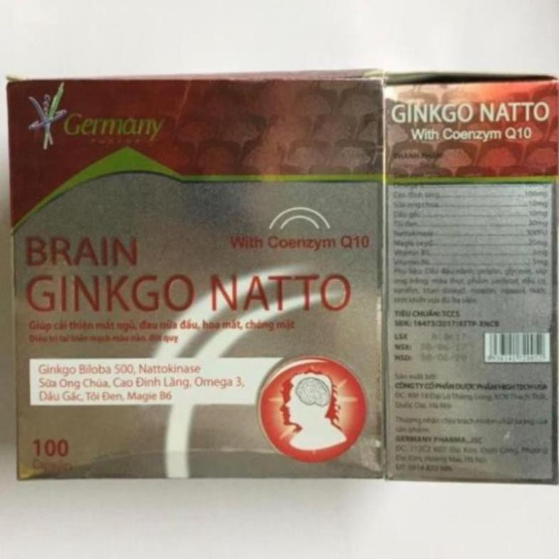 HOẠT HUYẾT DƯỠNG NÃO BRAIN GINKGO NATTO_100 Viên