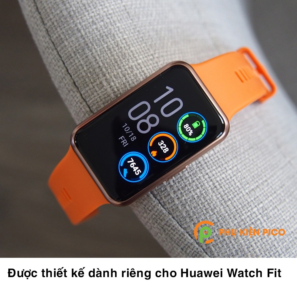 Cường lực dẻo Huawei Fit viền đen độ cứng 7H chống va đập, trầy xước - Dán màn hình đồng hồ Huawei Watch Fit