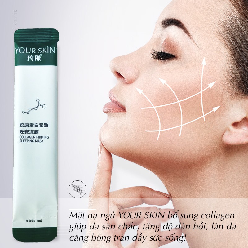 [Hộp 20 túi] Mặt nạ ngủ collagen YOUR SKIN dưỡng ẩm sáng da & chống lão hóa nội địa Trung MD-MN30