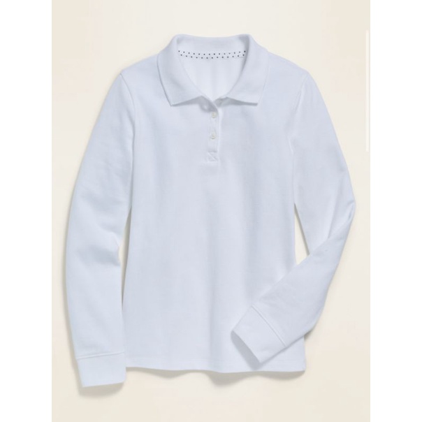 Áo onavy polo dài tay bé gái 5y-18y lỗi không có cúc