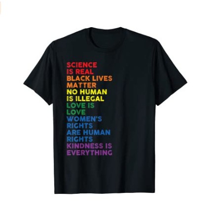 Áo LGBT cầu vồng in những thông diệp LGBT - AQ014