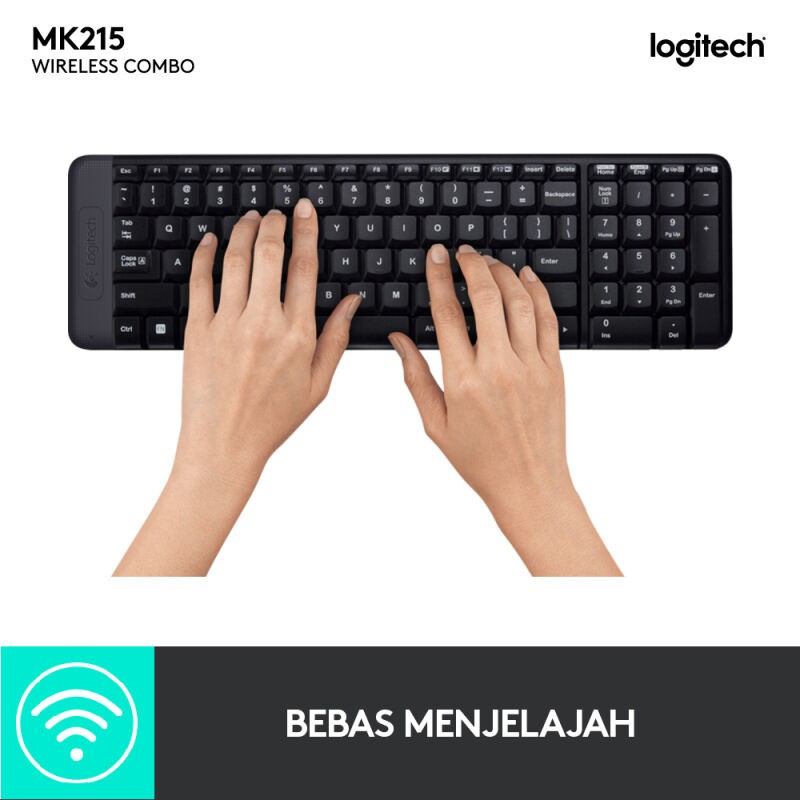 Combo Bàn Phím + Chuột Không Dây Logitech Mk215 Chính Hãng