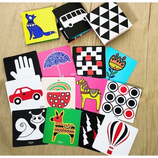 Bộ thẻ kích thích thị giác cho trẻ sơ sinh phát triển toàn diện dạng đứng ZIG ZAC và FLASHCARDS
