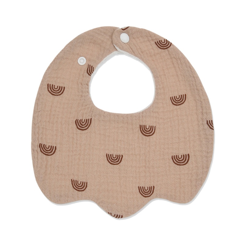 Yếm Ăn Cotton Hai Lớp In Họa Tiết Xinh Xắn Dành Cho Bé