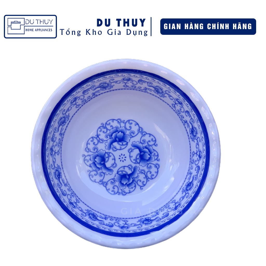 Tô nhựa melamine cạn 8" (20 cm), màu trắng, vàng, xanh, họa tiết bông dùng đựng phở, hủ tiếu cho quán ăn, nhà hàng