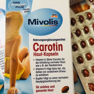 Viên Uống Chống Nắng Mivolis Carotin