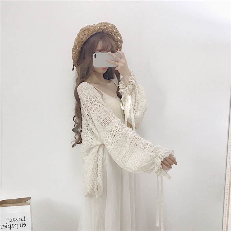 Áo Khoác Cardigan Dệt Kim Phong Cách Hàn Quốc Cho Nữ