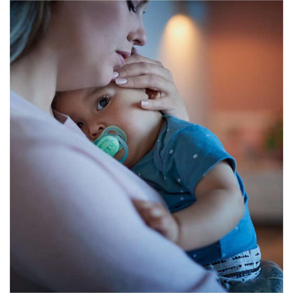 Sét 2 ty ngậm PHILIPS  AVENT silicon thông khí cho bé từ 0-18 tháng hàng chính hãng