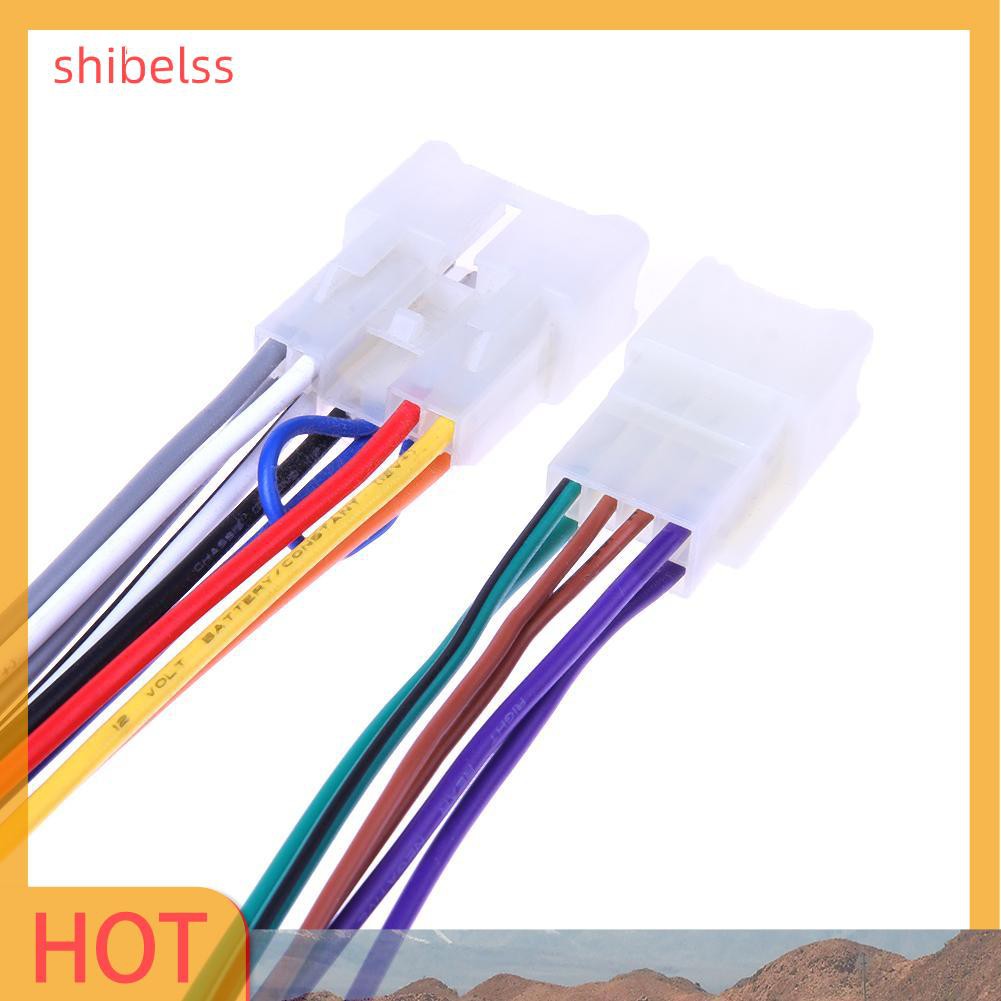 （ʚshibelss）2pcs Stereo CD Player Radio Wiring Harness Wire Adapter Plugs for Toyota