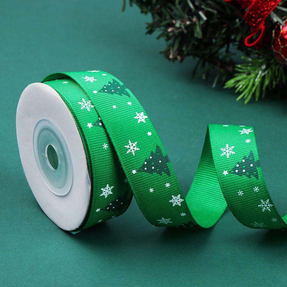 Cuộn Dây Ruy Băng In Họa Tiết Cây Thông Giáng Sinh Trang Trí Đa Ứng Dụng